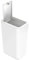 Plastic Trash Can with Lid, 10Liter/ 2.6Gallon Slim Waste Basket Garbage Can, Small Trash Waste Bin For Bathroom, Bedroom, Home Office, Living Room, Kitchen, 1pcs White