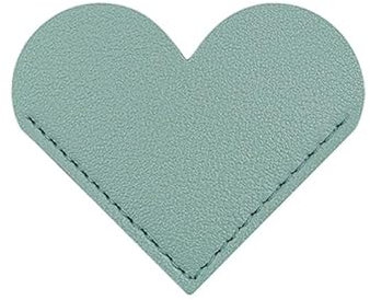 Hrlace 8 Stück Leder Herz Lesezeichen lesezeichen Personalisiert Leder Ecke Seite Buch Marks niedliche Lesezeichen Handgefertigt Lesezeichen für Buchliebhaber Buchzubehör Herz Hellblau