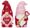 Valery Madelyn 2pcs Valentinstag deko Wichtel Figuren Herz deko,Hochzeitsdeko Geschenk,Frühlingsdeko Tischdeko Haus,Rot/Rosa Romantisch Zwerge Set,11cm(L)
