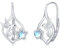 ABIGY Kolibri Ohrringe 925 Sterling Silber für Damen - Mondstein Vogel Schmuck - Geburtstag Geschenk für Mutter, Frau, Tochter, Freundin