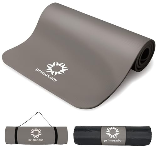Fitnessmatte, NBR, 1 cm, Erdbraun/Grau