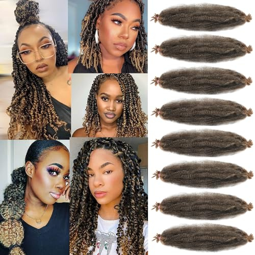 ZIYANGBABA Marley Twist Hair 24 Inch Pre-Separated Springy Afro Twist Hair Extension Afro Kinky Hair for Braiding Marley Kinky Braiding for Black Women (T27, 24 Inch (Pack of 3))