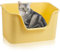 Lighterday Bandeja de arena para gatos de cara alta, 43 x 38 x 22 cm, caja de arena abierta para gatos, bandejas de arena extra grandes de plástico a prueba de salpicaduras para gatos, gatitos y