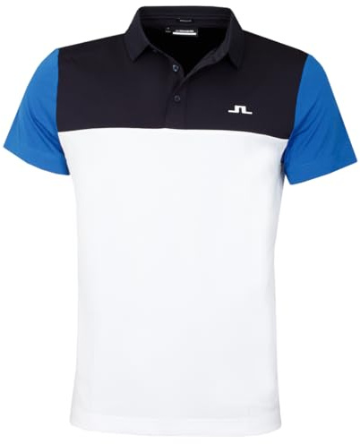 J.Lindeberg Mens Keenan Colourblock Stretch Golf Polo Shirt