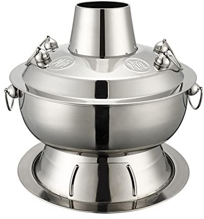 Pentola calda in rame, Pentola Shabu vintage, pentola calda in rame vintage, pentola calda Shabu con carbone in acciaio inossidabile for uso alimentare, fornello pentola tradizionale cinese for stufat