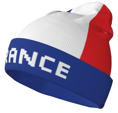 Oudrspo Bonnet avec Drapeau américain pour Femme et Homme, Bonnet tricoté Tendance, Chaud, Doux, Extensible, Unisexe