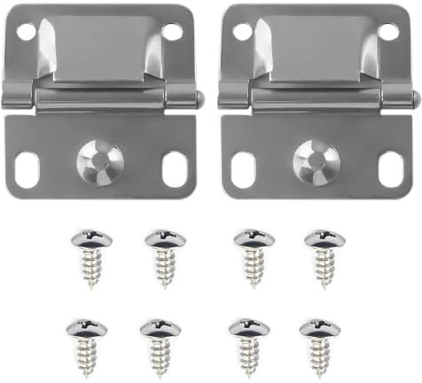 Cool Box Lid Hinges - Durable Repair of Cooler Box Lids, Insulated Cooler Box Connections, Stainless Steel Replacement Parts for Camping Cooler Boxes with Screws, Robust Ice Container Lid Components