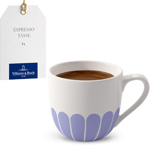 Villeroy & Boch - Fleur bleu Espresso Cup Blue, Dishwasher-Safe, Microwave-Safe, Cup for Espresso or Small Coffee, Small Coffee Cup, Crockery Flower Pattern, Premium Porcelain