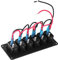 6 Switch Rocker Pannelli a LED Interruttori a LED, Controllo per Auto, Barca, Yacht, Marine con Adesivi per L'etichetta di Veicoli/barca, Pannello in Alluminio Resistente (ORANGE)
