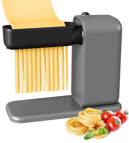 GEFT Electric Pasta Maker, 3-in-1 Pasta Maker Machine Includes Pasta Roller Spaghetti Cutter & Fettuccine Cutter with Cleaning Brush, Noodle Maker for Home Use, Gray