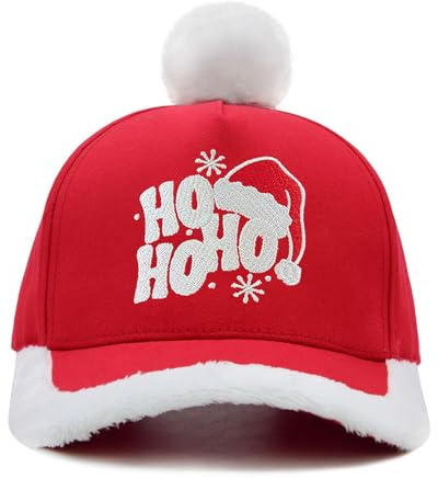 Sunlark Verstellbare Weihnachtsmütze für Erwachsene, Unisex Weihnachten Basecap, Santa Hat für Festliche Silvester Party & Geschenkidee