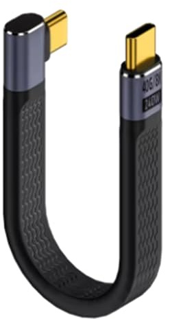 Correa USB4 Elbow Short Cable Type C Cable 40Gbps PD240W Charging Cable 40Gbps PD240W Charging Cable