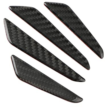 Pack of 4 Black Carbon Fibre Car Door Bump Protector Sticker for Car SUV Pickup Truck Etg., Sticker Car Door Edge Protection Sticker Door Edge Protection Bumper Protection Door Protector Compatible