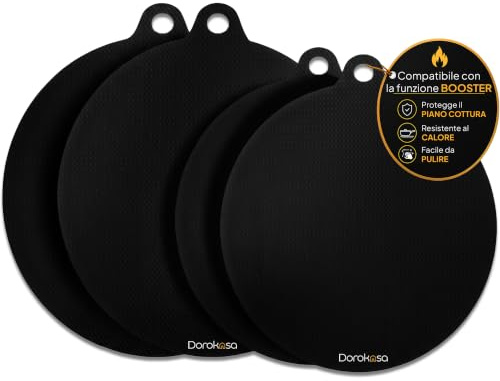 Protezione Piano Induzione Antiscivolo | Tappetino Piano Induzione | Set 4pz Copri Piano Induzione | Sottopentola per Induzione | Proteggi Piano Induzione Copri Induzione Piano Cottura per Cucina