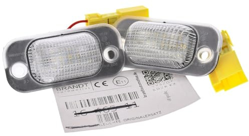 BRANDT Kennzeichenleuchten LED kompatibel mit VW Golf II 83-92 Jetta II 84-92 Passat II 32B 85-88 Passat III B3 88-93 Polo III 6N 95-02 Seat Cordoba I 6K 93-02 Ibiza II 6K 93-02 Toledo I 1L 91-99
