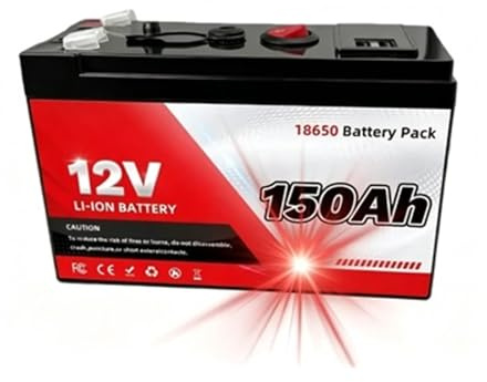 12V 100Ah 120Ah 150Ah LiFePO4 Battery Pack Grade A 12V 150AH Cell, Camping RV Golf Cart Boat Solar(150Ah Battery x1)