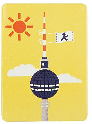 AMPELMANN Anhalter | Magnet Kühlschrankmagnet | Fernsehturm Alexanderplatz Flagge Geher Gelb