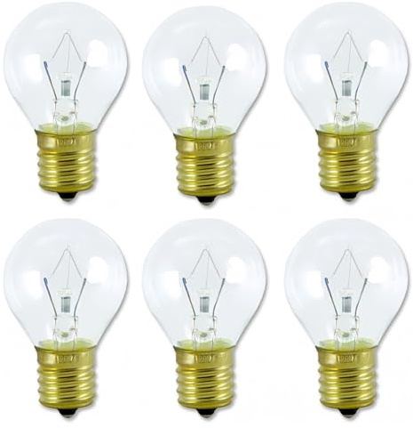 Lavalampen-Leuchtmittel, 25 Watt, Original-Ersatzlampen für 36,7 cm (14,5 Zoll) Lavalampe, hohe Temperaturbeständigkeit, hohe Ausgangsleistung, S11-Glühbirne/120 Volt, dimmbar, Warmweiß, 6 Stück