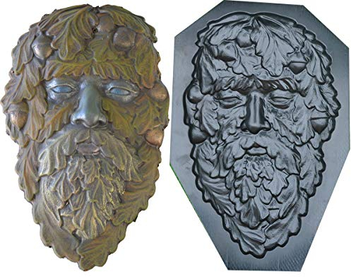 SvitMolds Grüner Mann Gesicht Plakette Alter Mann Schalungsformen Beton & Gips #D31