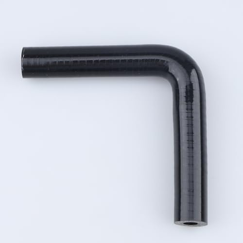 AC PERFORMANCE ID 5/16 90° Degree Elbow Silicone Hose Coupler Black | ID 8mm intercooler pipe, 3.5 (90mm) leg length, 3-ply reinforced