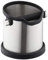 Relaxdays Bote para posos de café, Golpeador de goma, Filtro de cafetera, Recipiente, Acero inoxidable, 1 Ud., Plateado