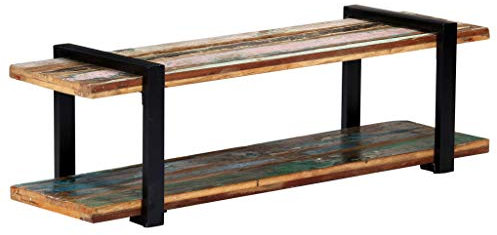 Festnight Meuble TV 130 x 40 x 40 cm Bois de récupération Massif