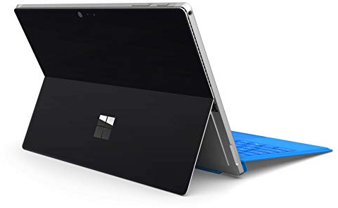 Skins4u Slim Premium Skin Klebeschutzfolie Tablet Schutzfolie Cover für Microsoft Surface Pro 4 5 6 Skins Aufkleber Solid State Black