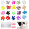 200 pièces Chats Couvre-Ongles Protection des Griffes pour Chien de Chat, Griffes Douces colorées Chapeaux d'ongles de Chaton Cats Couvre-Ongles avec applicateurs adhésifs Instructions pour Animaux