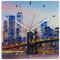 TFA 60.3531 Analoge Funk-Wanduhr aus Glas New York (bunt mit Batterie)