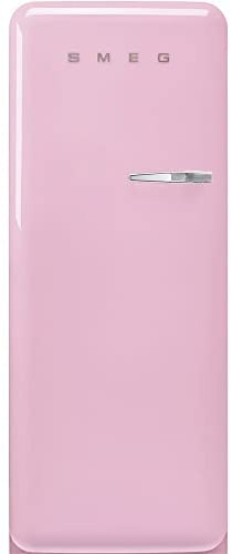 Smeg Left Hand Hinge FAB28LPK5 Fridge with Ice Box - Pink - D Rated