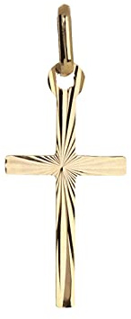 NKlaus Kleine Kreuz Kettenanhänger 333 Gold Gelbgold Kruzifix 8 Karat Goldkreuz 20x10mm 8007