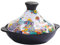 KELUNIS Fait Main Et Peint À La Main Pot À Tajine avec Couvercle en Céramique Marmite en Fonte Émaillée De Cuisson, Va Au Four Et Au Lave-Vaisselle,2.2L