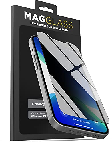 magglass Privacy Screen Protector Designed for iPhone 13 Mini Tempered Glass (Anti Spy) Full Coverage Display Guard (Case Compatible)