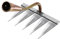 perfk Sharp Garden Edger Weeder, Durevole Giardinaggio Zappa Strumento Mano Estrattore di Erbacce Accessori per Il Diserbo del Cortile, Allentamento del, Rame a 5 Denti
