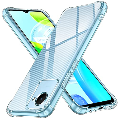 ivoler Klar Silikon Hülle für Realme C30 / Realme Narzo 50i Prime mit Stoßfest Schutzecken, Dünne Weiche Transparent Schutzhülle Flexible TPU Durchsichtige Handyhülle Kratzfest Case Cover