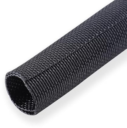 Black Braided Cable Management Sleeves Wire Loom Tubing Cord Protector Self-Wrapping (1/2-30Feet)