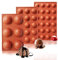 3 Piezas Molde Silicona Semiesfera, Ø 6.7cm, 3.8cm, 2.9cm, Moldes de Chocolate de Media Esfera, para Hacer Chocolate, Pasteles, Gelatinas y Mousse de Cúpula(Grande, Mediano y Pequeño)