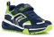 Geox J BAYONYC Boy Sneaker, Navy/Lime, 33 EU
