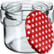 KADAX 100st Einmachgläser mit Schraubdeckel, Marmeladengläser 330ml, Vorratsgläser für Marmeladen, Konfitüren, Honig, Gläser mit Schraubverschluss (Rot gepunktet)