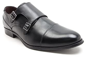 Thomas Crick Men's Boycie Double Monk Strap Formal Shoes Black