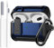 Custodia per Airpods 3a generazione con kit di pulizia, OTOPO custodia protettiva con penna di pulizia, compatibile con Apple Airpod di terza generazione, guscio robusto antiurto per iPod 3 (nero/blu)