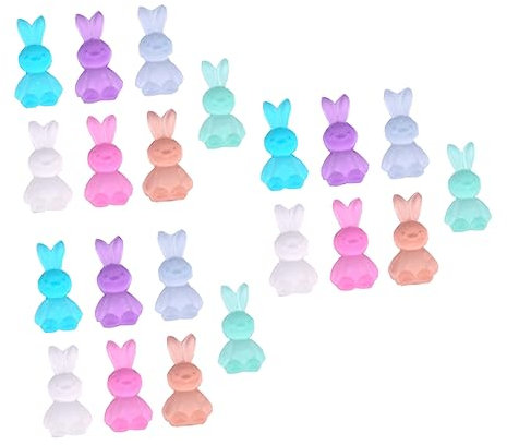 Beatifufu DIY Cartoon Ornament 30Pcs Rabbit Shaped Nail Decor Nail Art Long Lasting Easy to Apply