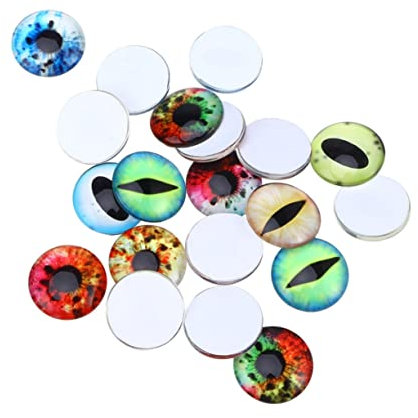 COHEALI 20stücke Runde Glas-cabochons Fliesen Für Basteln Und Schmuckmachen Fliese Mit Flacher Rückseite Und Leicht Zu Kleben Zubehör Für Diy-schmuckdesign