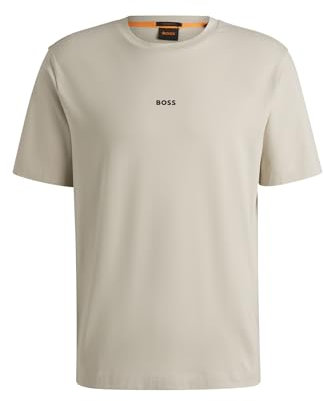 BOSS Hommes TChup T-Shirt Relaxed en Coton Stretch à Logo imprimé
