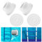 4 protectores de escalera de piscina para piscina enterrada, tapas de goma blanca para escalera de piscina enterrada, se adapta a tubos de escalera de piscina de 1.9 pulgadas, tapón interior, tapa de