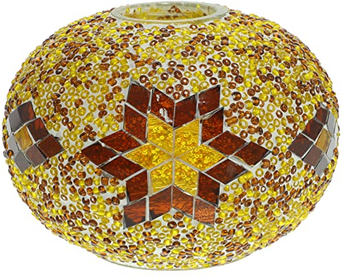 Angoily Türkischer Lampenschirm Mosaik-Tischlampenschirm Marokkanischer Dekorativer Glaslampenschirm Böhmische Vintage-Lampenabdeckung Für Wohnzimmer Wohnheim Heimbüro