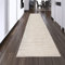 Dezent gestreifter Teppich • pflegeleicht & langlebig • modern eleganter Stil beige, 80 x 300 cm