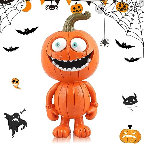 Binggunyo 𝟮𝟬𝟮𝟯 Kürbisdekoration, Halloween Herbsternte Kürbisse, Herbstdeko Kürbis für Erntedankfest, Harz Kürbis Statuen Figuren Dekoration für Spukhäuser,Tischdekoration und Partys