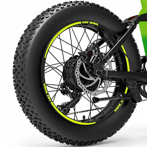 Komplettes Aufkleber-Set für Fatbikes Fatbike MTB 20-26-29 Zoll (20-26-29 Zoll), Rad für Mountainbikes, wählen Sie Farbe Code 2048 (26 Zoll, 029 Neongelb)