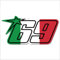 generisch Startnummer 69 Aufkleber Stickerfreaks Hayden sixtynine Sticker Racing Bike Digitaldruck Italien Größe XL
